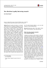 New directions in policy borrowing research